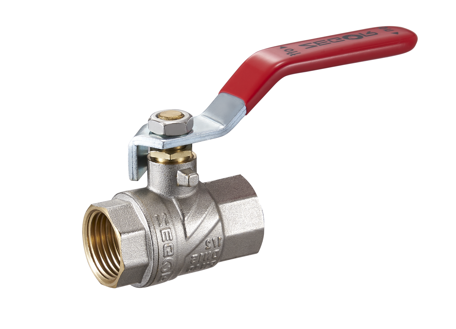 FBR16,Кран шар латунный 2" (CW617N) полнопроходной ручка подкл гайка-гайка (РГГ) (уп 12/6)