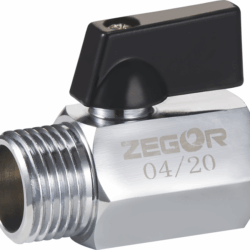 FM02,Мини кран шаровый 1/2" гайка-штуцер (уп 200/50)