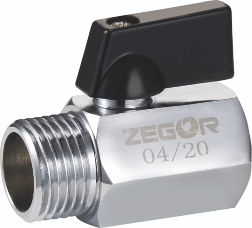 FM02,Мини кран шаровый 1/2" гайка-штуцер (уп 200/50) FM02,Мини кран шаровый 1/2" гайка-штуцер (уп 200/50)