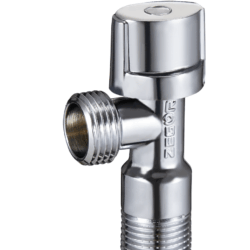 FZ01,Кран шаровый для подключения сантех приборов 1/2"х1/2" латунный хром ( уп 80/1)