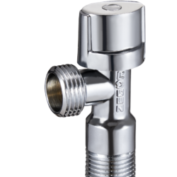 FZ02,Кран шаровый для подключения сантех приборов 1/2"х3/4" латунный хром (уп 80/1)