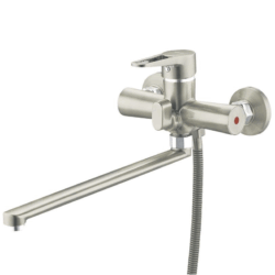 PUD7-A045KH, см-ль для ванны с плоским пов. изливом, ø35, встр. переключение,сатин