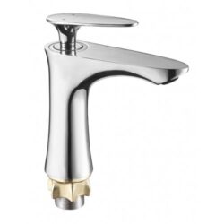 SAT1-A010,см-ль для умывальника литой,ø35, покрытие хром, крепление гайка (корона)