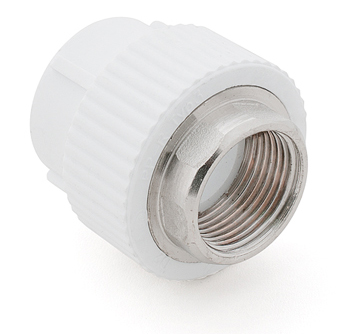 Муфта комбинированная под ключ PPR внутренняя резьба  50х1 1/2, серый, РТП 10941 (24/2)