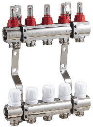 QS-18121,Коллекторный блок , латунь, 1" х 3/4" 12 выходов