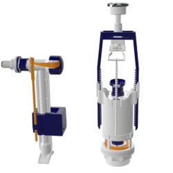 SA416-6, Арматура  для бачка Б/П, мембрана силикон