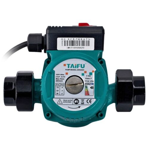 Циркуляционный насос Taifu GRS25/4-130(Pmax-85Вт, Hmax-4м, Qmax-50л/мин, 130мм, с гайками и кабелем) Циркуляционный насос Taifu GRS25/4-130(Pmax-85Вт, Hmax-4м, Qmax-50л/мин, 130мм, с гайками и кабелем)
