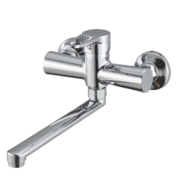 PUD12-A045, см-ль настенный с плоским пов. изливом,(25 см) ø35