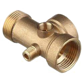 WT-090,Пятиходовой переходник для насосной станции,латунь (CW617N) без покр, 90мм (уп 100/1)