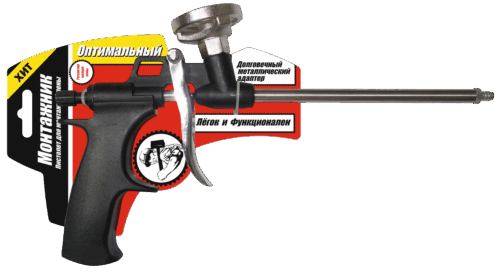 Пистолет для монтажной пены "МОНТАЖНИК" оптимальный 600002 Пистолет для монтажной пены "МОНТАЖНИК" оптимальный 600002