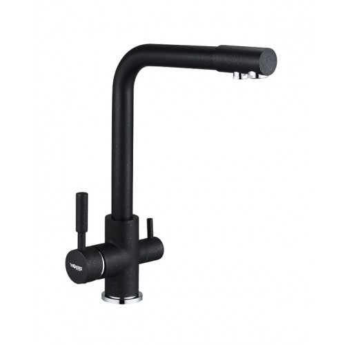 SAF18-A092KB, см-ль для кух. с подключением к фильтру с питьевой водой, (черный матовый гранит)