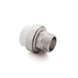 Муфта комбинированная разъемная (Американка) PPR наружная резьба 20х1,белый,RTP 10639 (100/10)