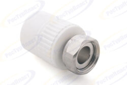 Муфта с накидной гайкой PPR 20х1/2, белый, РТП 10696 (125/25)