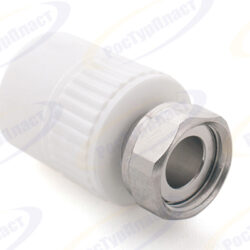 Муфта с накидной гайкой PPR 20х3/4,  белый, РТП 10697 (125/25)*
