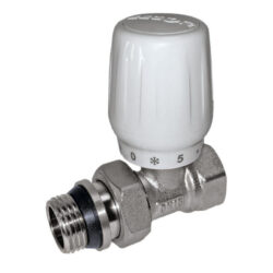 QS-3662,Кран радиаторный прямой верхний,латунь (CW617N) 3/4 верхний с антипротечкой (уп 72)