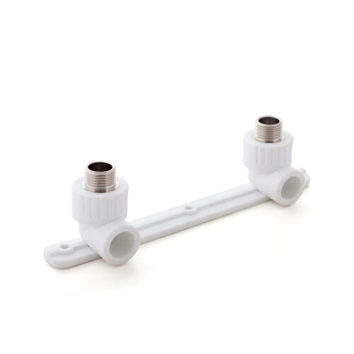 Угольник комбинированный под смеситель PPR наружная резьба 20х1/2, белый, РТП 10703 (24/6)