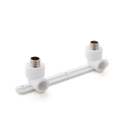 Угольник комбинированный под смеситель PPR наружная резьба 25х1/2, белый, РТП 10704 (18/6)