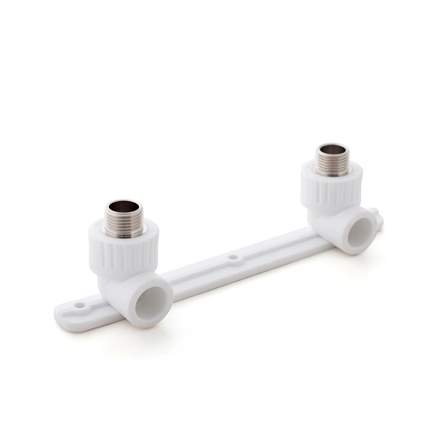 Угольник комбинированный под смеситель PPR наружная резьба 25х1/2, белый, РТП 10704 (18/6)