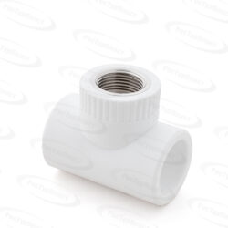 Тройник комбинированный PPR внутренняя резьба 20х 1/2,  белый, РТП 10743 (90/15)