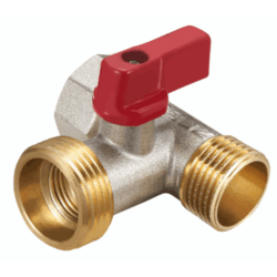 FZ55-1 Кран шаровый тройной для подкл. сантех приборов 1/2"х3/4"х1/2" латунный (уп 150/25)