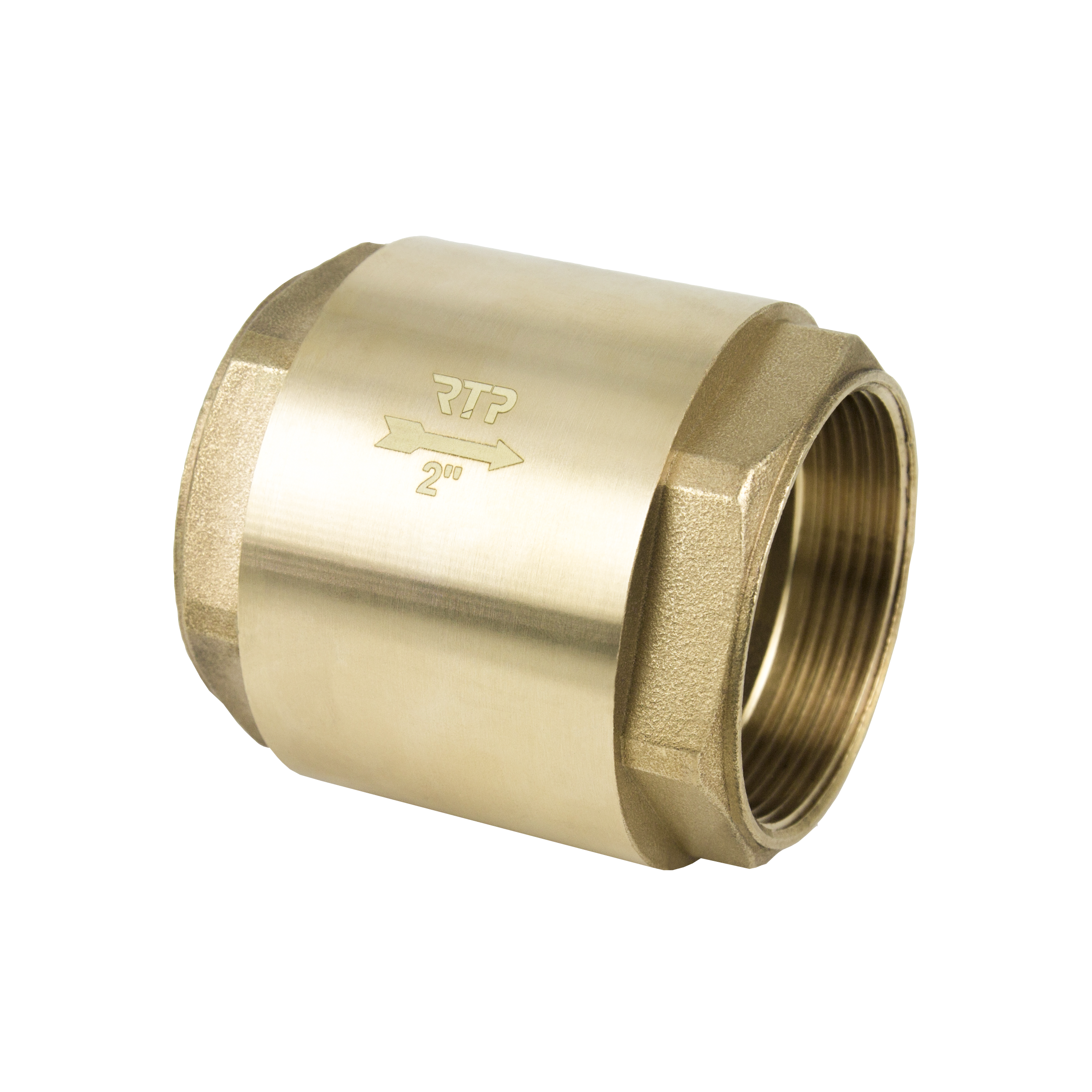 Обратный клапан с латунным стержнем внутренняя/внутренняя резьба 1/2,  желтый, RTP 38380 (уп 80|1)