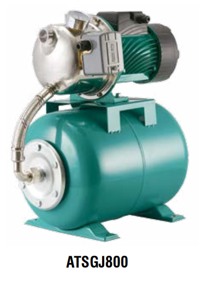 Насосная станция  Taifu ATSGJ800(800Вт, Hmax-46м, Qmax-50л/мин, г/а 24л, нерж)