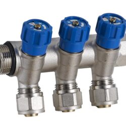 QS-1822, Коллектор вентильный 1"НВ*1/2"х16 2 выхода (32/4)