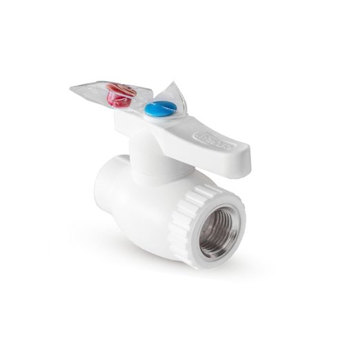 Кран шаровой PPR 25х3/4 внутренняя резьба, белый, РТП 21814 (30/10)* Кран шаровой PPR 25х3/4 внутренняя резьба, белый, РТП 21814 (30/10)*