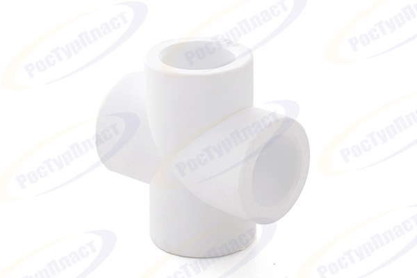 Крестовина PPR 40, PN25 белый, РТП 28081 (уп 40/4)