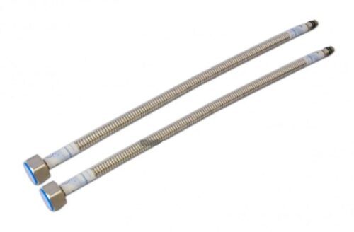 WKR-M10-100Подводка для смесителей из нержавеющей стали (SUS 304), штуцер М 10 х гайка 1/2,длина100