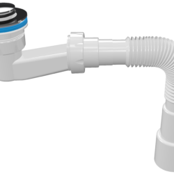 PCC165-0 Сифон для душевого поддона с механизмом click-cluck, с гибкой тр1 1/2" - 40/50мм, выс 80 мм