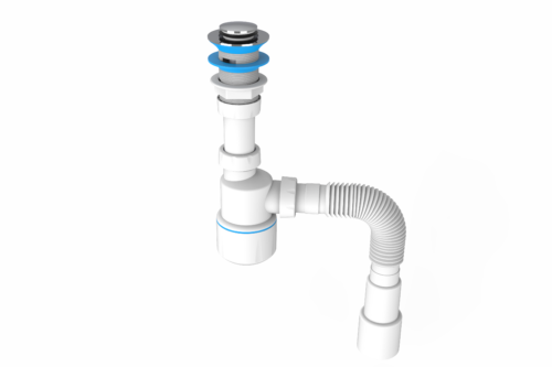 YCC101-0 Сифон для умывальника с механизмом click-cluck, гайка 32 мм, вых гибкая тр 1 1/4"- 40/50 мм YCC101-0 Сифон для умывальника с механизмом click-cluck, гайка 32 мм, вых гибкая тр 1 1/4"- 40/50 мм