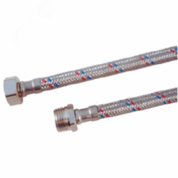 Подводка д/воды нерж. сталь 60 см. гайка-штуцер латунь (200) HS-023BFM60