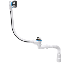 VСС154-0, Сифон-автомат для ванны с латунной хром рук 110 мм, г тр