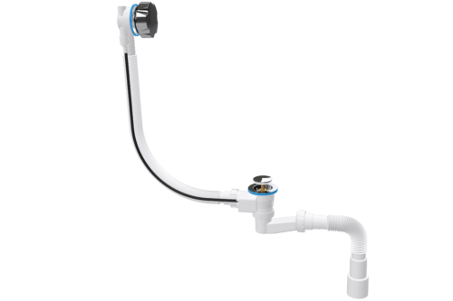 VСС154-0, Сифон-автомат для ванны с латунной хром рук 110 мм, г тр