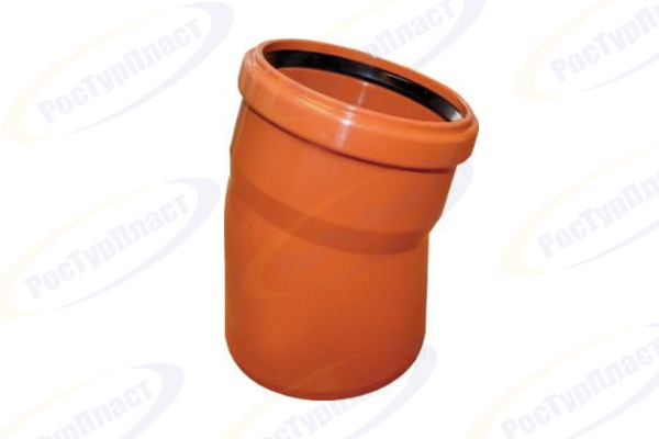 Отвод наружной канализации 110/15°, 36657 (уп 50/1)