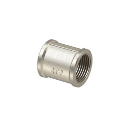 Муфта соединительная, латунь,внутренняя резьба 1/2",никель, RTP 25166 (уп 300/10)