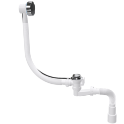 VСС154-1, Сифон-автомат для ванны с пластиковой хром рук 110 мм, г тр
