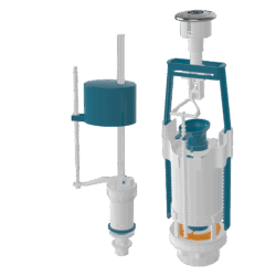 SA436-3 (SA411-3) Арматура  для бачка Н/П,2-х режимная, мембрана силикон (20)