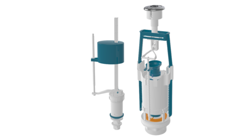 SA436-3 Арматура для бачка Н/П,СТАРТ-СТОП мембрана силикон SA436-3 Арматура для бачка Н/П,СТАРТ-СТОП мембрана силикон
