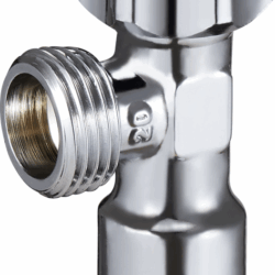 FZ63,приборный регулировочный для подкл сантех приборов 1/2"х3/8" латунный хром (уп 80/1)