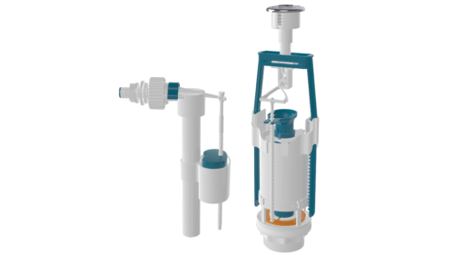 SA436-6 Арматура  для бачка Б/П,СТАРТ-СТОП мембрана силикон