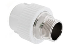 Муфта* комбинированная PPR наружная резьба 50х1 1/2",под ключ белый РТП,10669, (22/2) ,