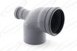 Отвод фронтальный с выходом в тыл ВК ПП 110/50х87, короб, серый,РТП 36650 (35/1)
