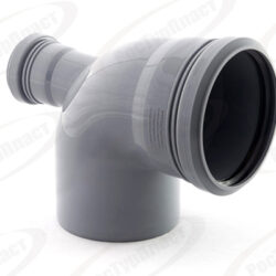 Отвод фронтальный с выходом в тыл ВК ПП 110/50х87, короб, серый,РТП 36650 (35/1)