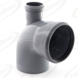 Отвод фронтальный с выходом вверх ВК ПП 110/50х87, короб, серый,РТП 36651 (30/1)