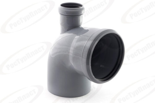 Отвод фронтальный с выходом вверх ВК ПП 110/50х87, короб, серый,РТП 36651 (30/1)