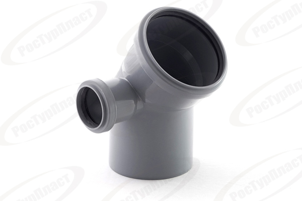 Отвод левый ВК ПП 110/50х45, короб, серый,РТП 36686 (35/1)