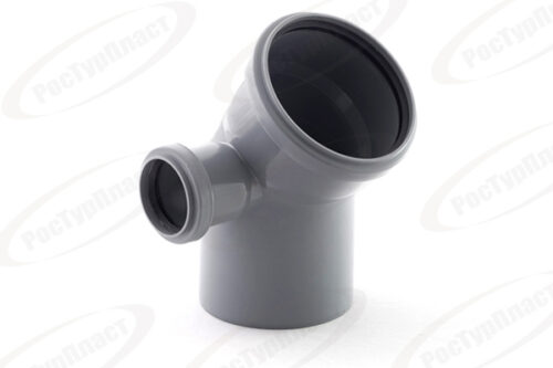 Отвод левый ВК ПП 110/50х45, короб, серый,РТП 36686 (35/1)