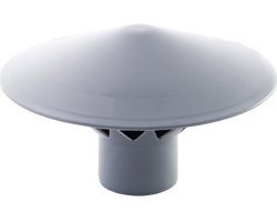 Зонт вентиляционный ВК ПП 50, короб, серый,РТП 40368 (100/1)